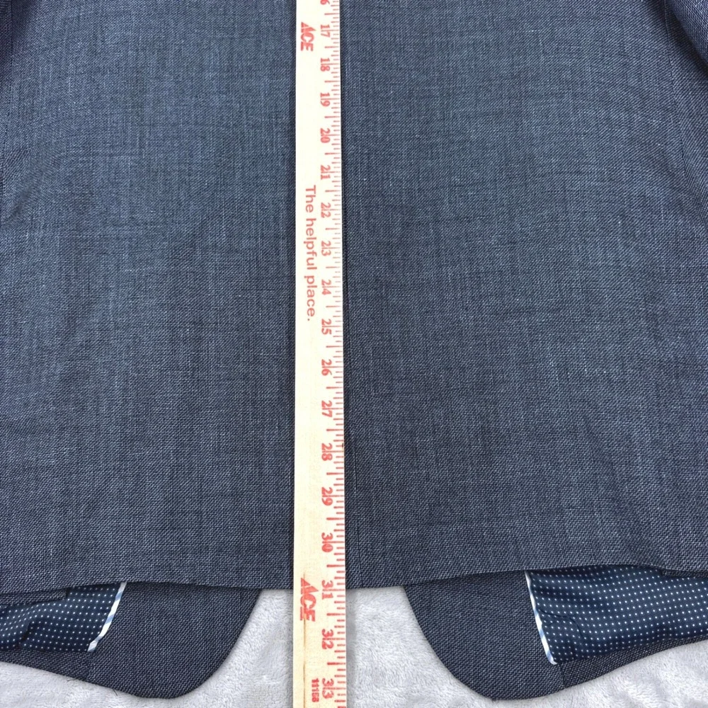JOSEPH ABBOUD Tailored Fit Blazer Mens 52R Blue Linen Wool Hopsack Sport Coat